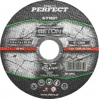 Tarcza beton płaska 180x3,0 PERFECT STALCO