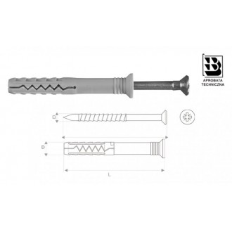 STALCO KSM FX 6x80 kołek szybkimont. /100 szt/