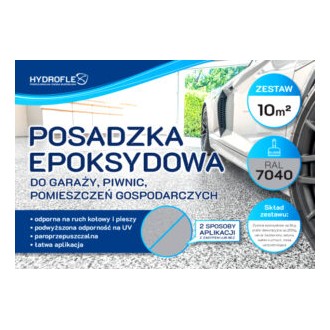 Żywica epoksydowa do garażu, kotłowni GOTOWY ZESTAW na 10m2